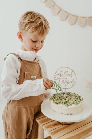 Runder Cake Topper Schulkind personalisiert