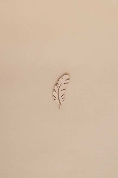 Auf diesem Bild sieht man eine Feder als Stecker für den Geburtstagskranz.
