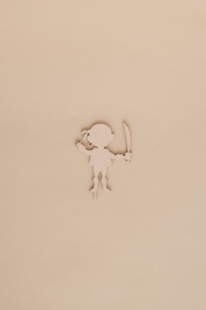 Auf diesem Bild sieht man einen Pirat als Stecker für den Geburtstagskranz.