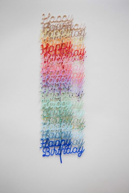Stecker Happy Birthday Geburtstagskranz bunt – Bild 3