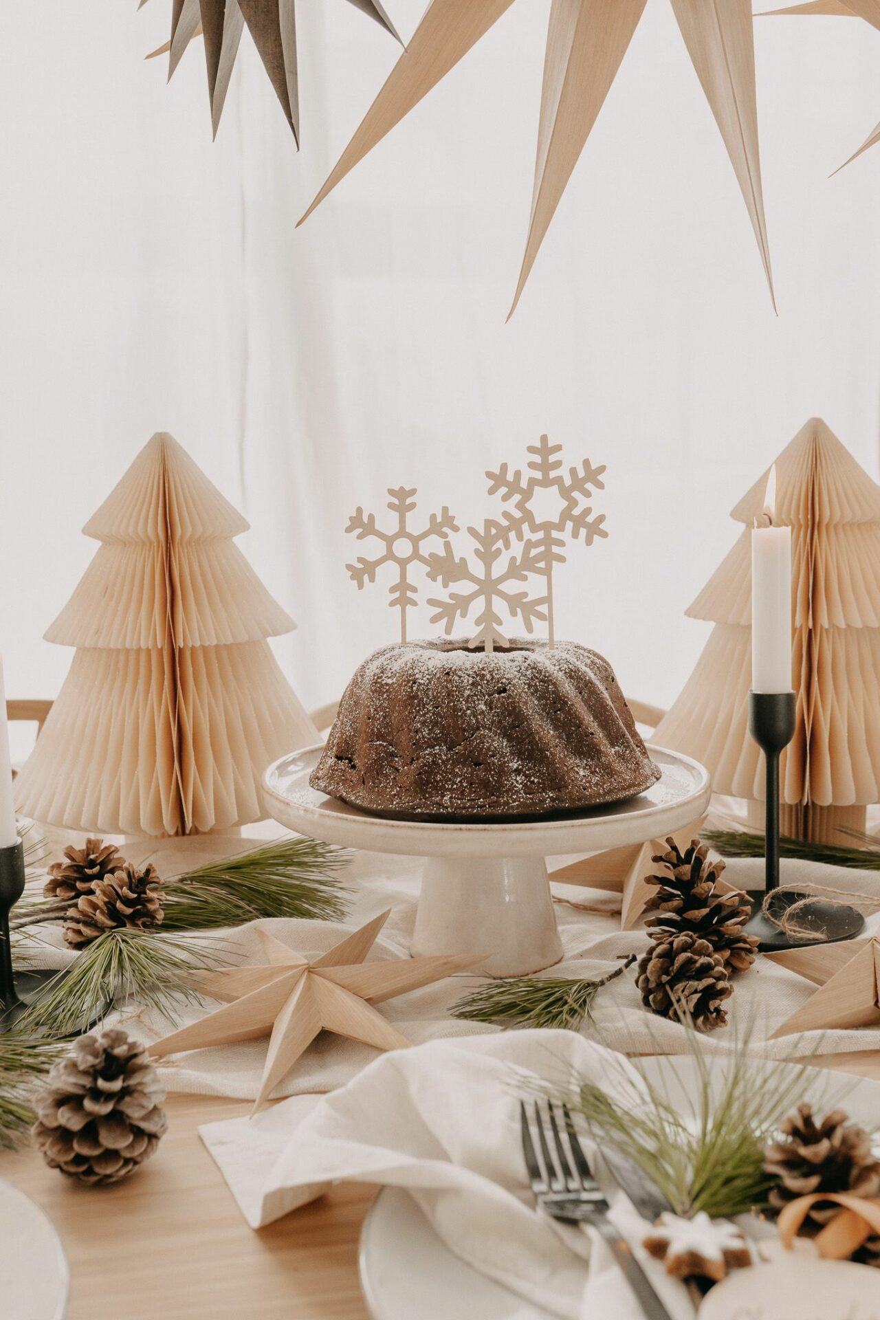 Cake Topper Weihnachten Schneeflocken Set.