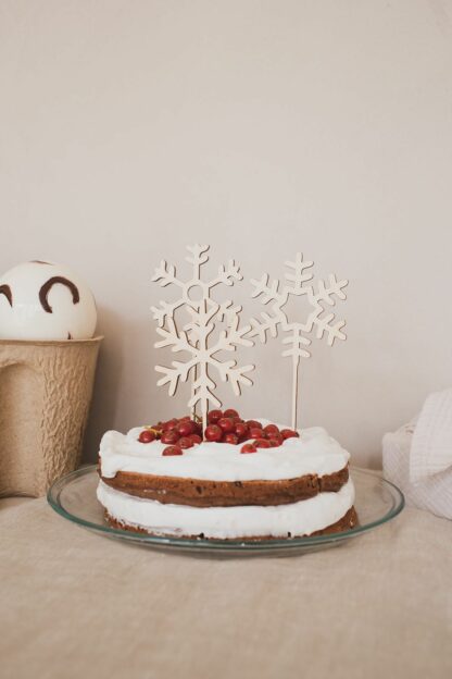 Schneeflocken Kuchenstecker Set für die Winter und Weihnachtszeit.