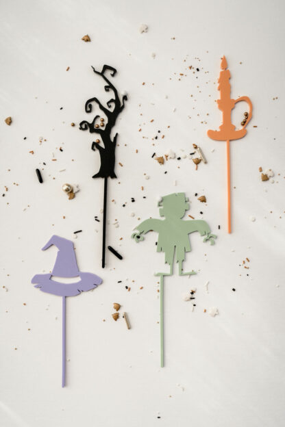 Frankenstein Halloween Cake Topper Set.