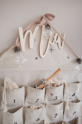 Schriftzug für personalisierten Adventskalender