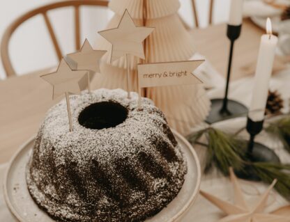 Cake Topper zu Weihnachten merry and bright.