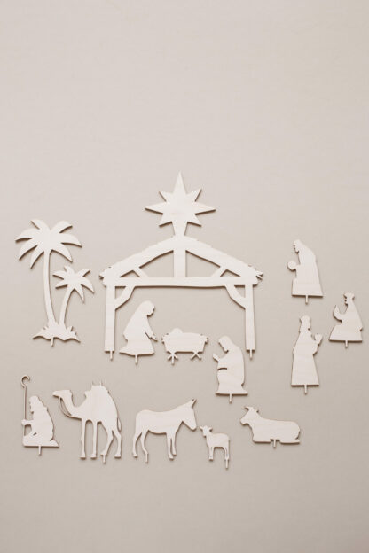 Krippen Figuen aus Holz.