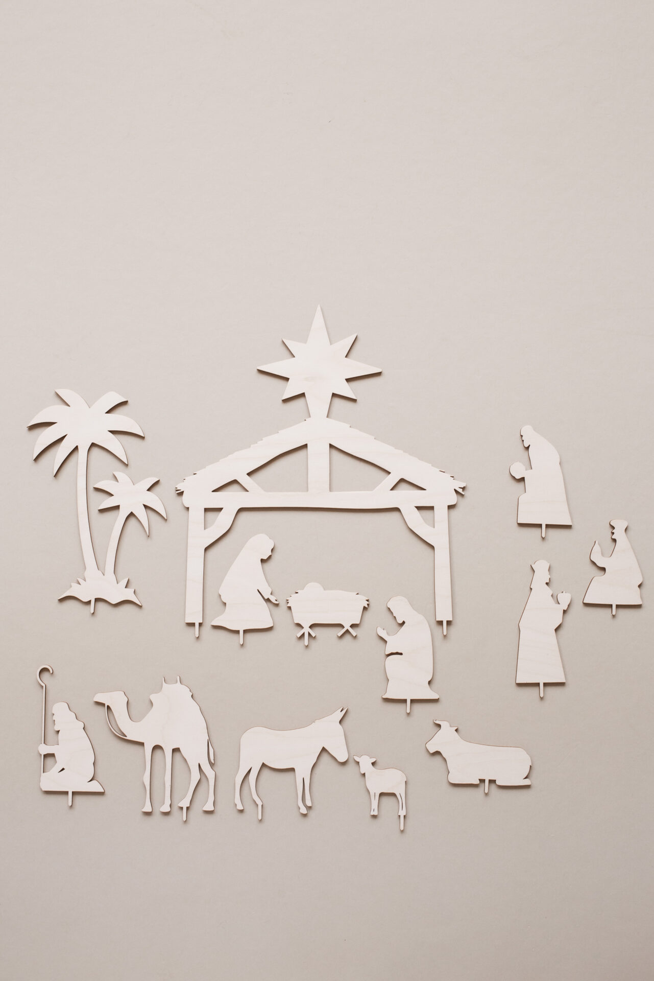 Krippen Figuen aus Holz.