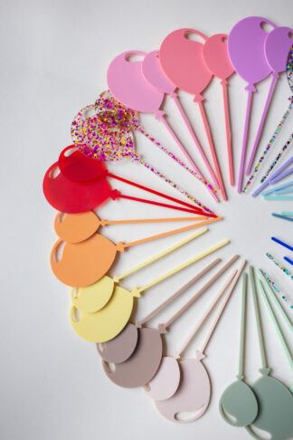Bunte Luftballon Cake Topper.