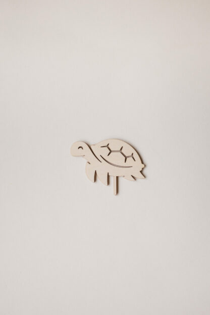 Stecker Schildkröte für den Geburtstagskranz aus Holz.