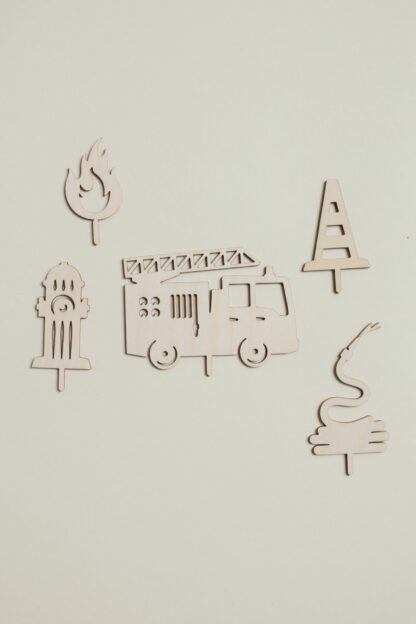 Stecker Set Feuerwehr. für. den Geburtstagskranz.