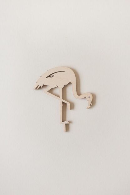 Stecker Tier Flamingo für den Geburtstagskranz als Tischdeko.