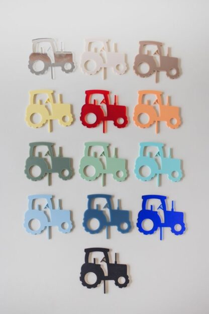 Trecker Stecker für den Geburtstagskranz als Bauernhof Party.