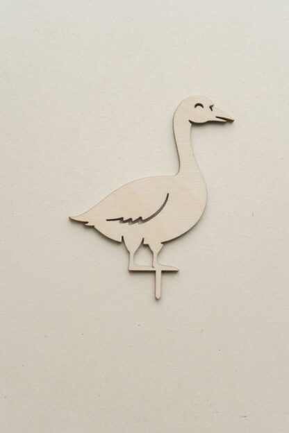 Gans Stecker für den Geburtstagskranz als Tischdeko.