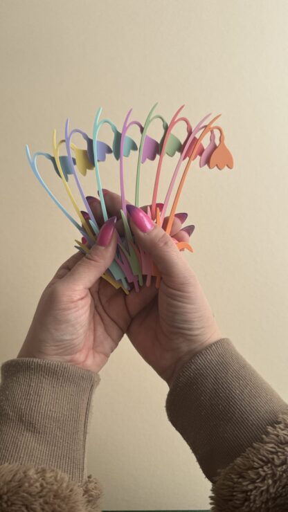 Stecker Schneeglöckchen Geburtstagskranz bunt