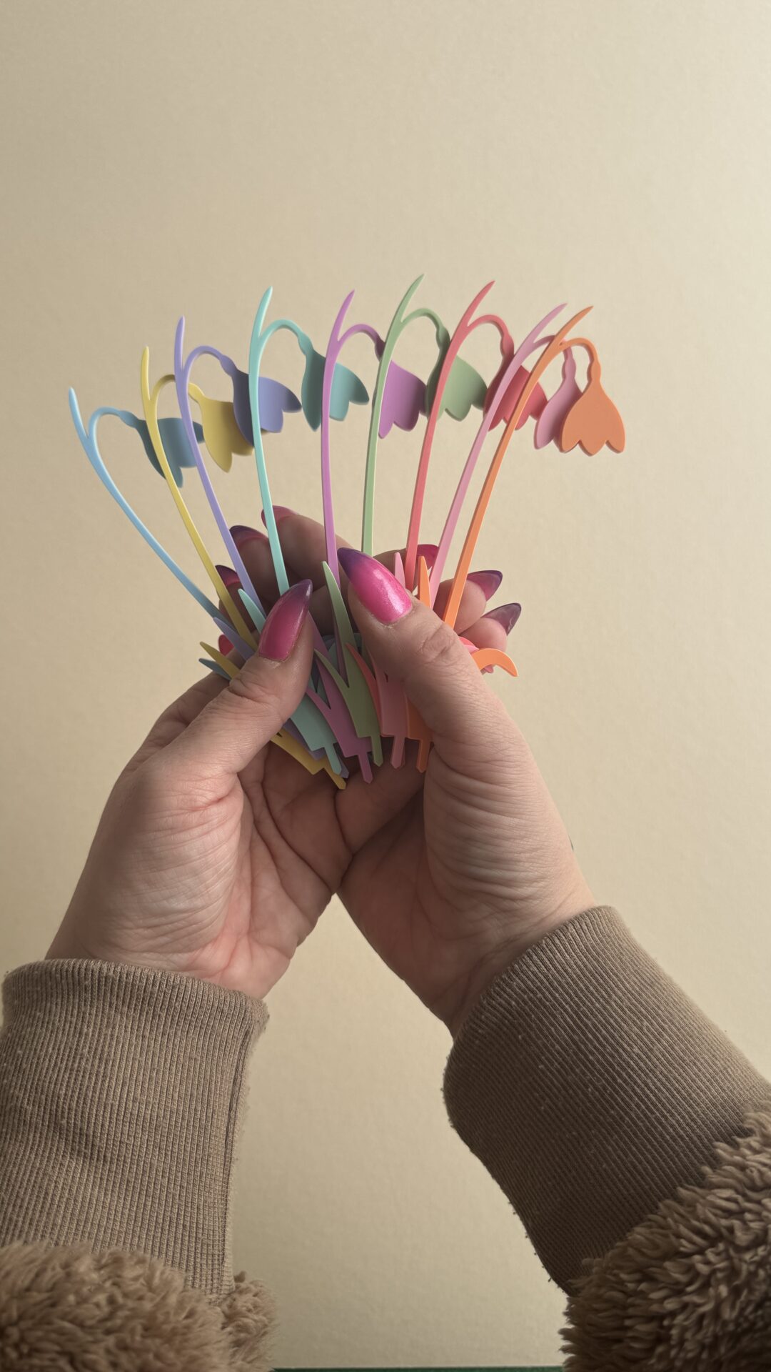 Stecker Schneeglöckchen Geburtstagskranz bunt
