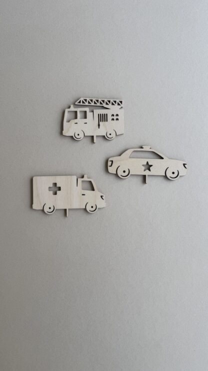 3-tlg. Stecker Einsatzfahrzeuge Set