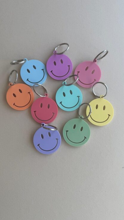 Bunte Smiley Schlüsselanhänger