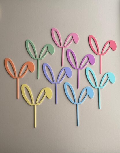 Cake Topper mit Hasenohren bunt – Bild 2