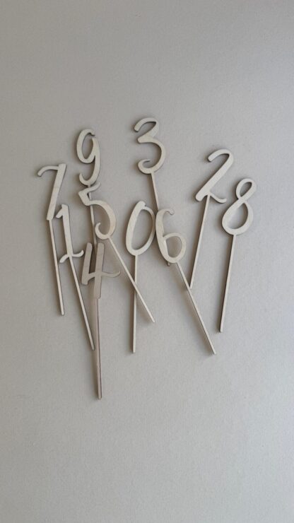 Cake Topper Zahlenset Holz