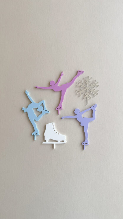 5-tlg. Stecker Eiskunstlauf Set bunt