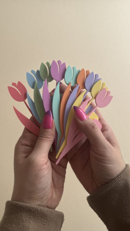 Stecker Tulpe Geburtstagskranz bunt