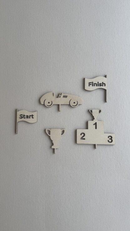 5-tlg. Stecker Autorennen Set