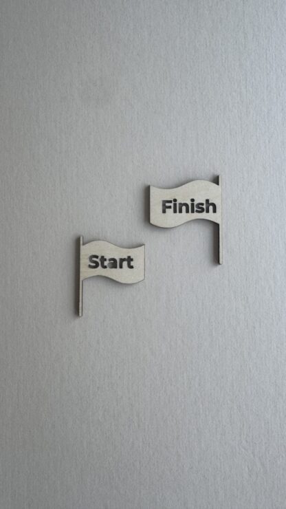 Stecker Flaggen Finish-Start Geburtstagskranz