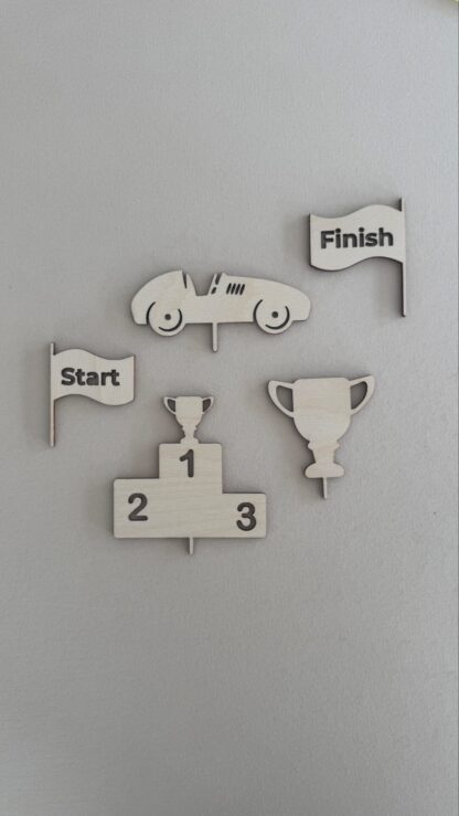 5-tlg. Stecker Autorennen Set