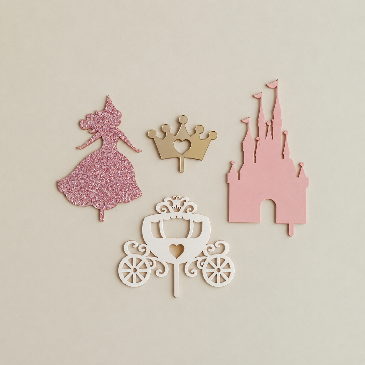 4-tlg. Stecker Prinzessin Set bunt